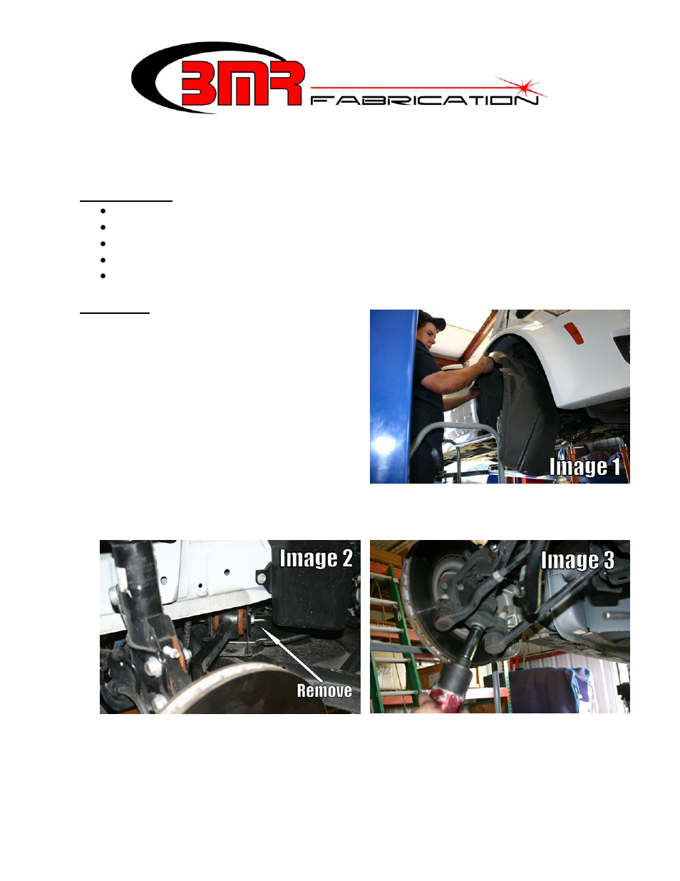 BMR Suspension BK010 User Manual | 2 pages