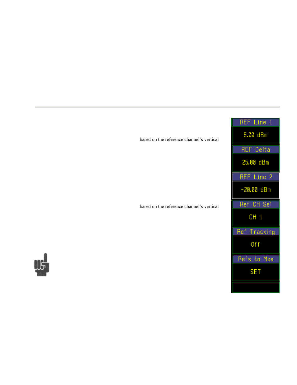 13 ref key and ref > menu, Table 4-13. ref > menu, 13 ref key and ref > menu -59 | Table 4-13. ref > menu -59, Boonton 4500b rf peak power analyzer, Operation | Boonton 4500B Peak Power Meter User Manual | Page 131 / 372