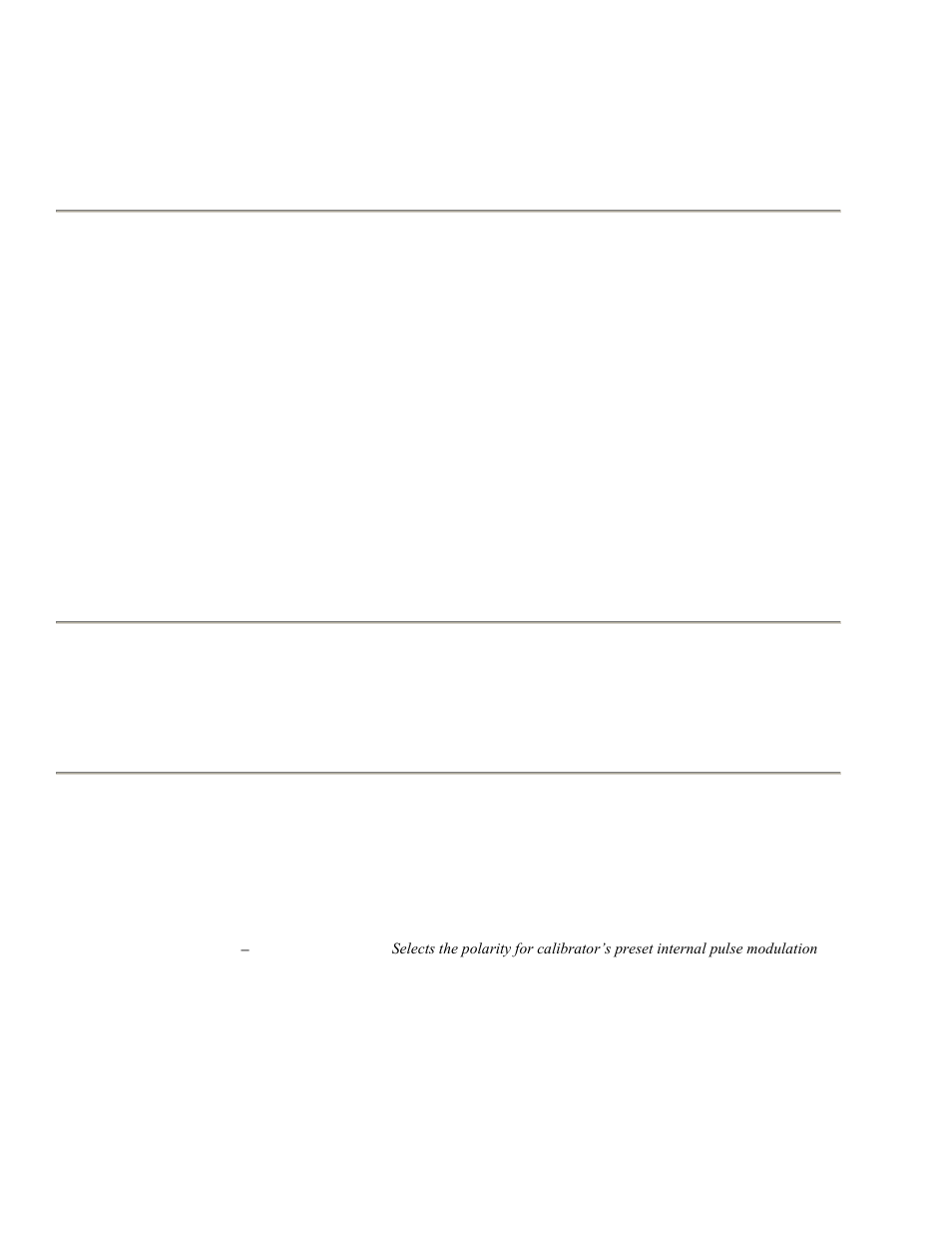 Table 4-32. calibrator > pulse (preset) > submenu, Boonton 4500b rf peak power analyzer, Operation | Boonton 4500B Peak Power Meter User Manual | Page 156 / 372