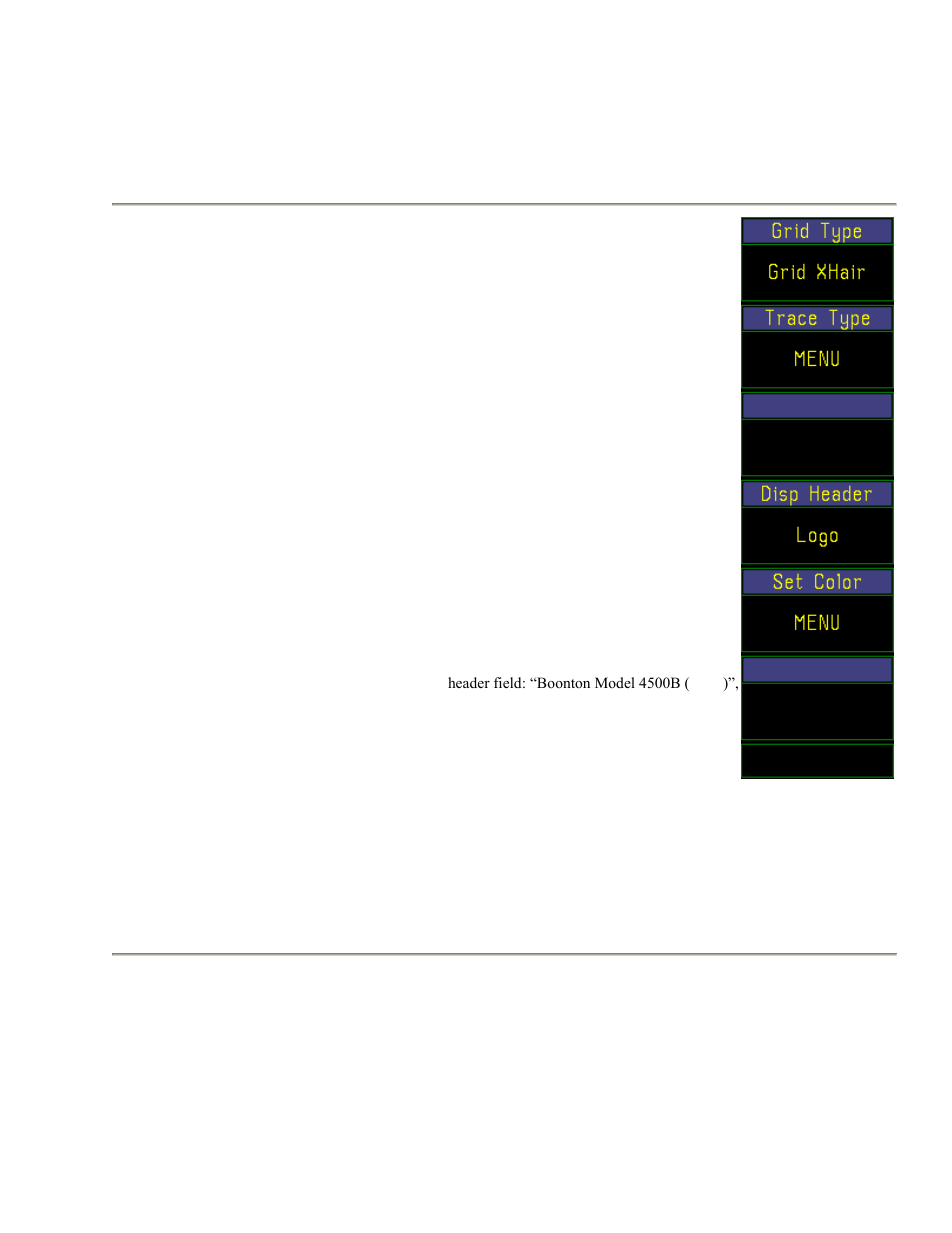 Table 4-46. display > format > submenu, Table 4-46. display > format > submenu -103, Boonton 4500b rf peak power analyzer | Operation | Boonton 4500B Peak Power Meter User Manual | Page 175 / 372