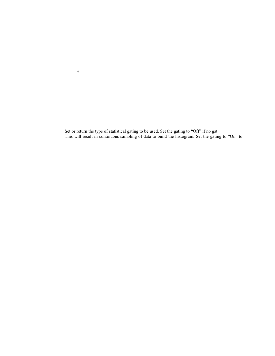 Trigger:statistical:gate, Trigger:statistical:gating, Trigger:statistical:gate -96 | Trigger:statistical:gating -96, Boonton 4500b rf peak power analyzer, Remote operation | Boonton 4500B Peak Power Meter User Manual | Page 296 / 372