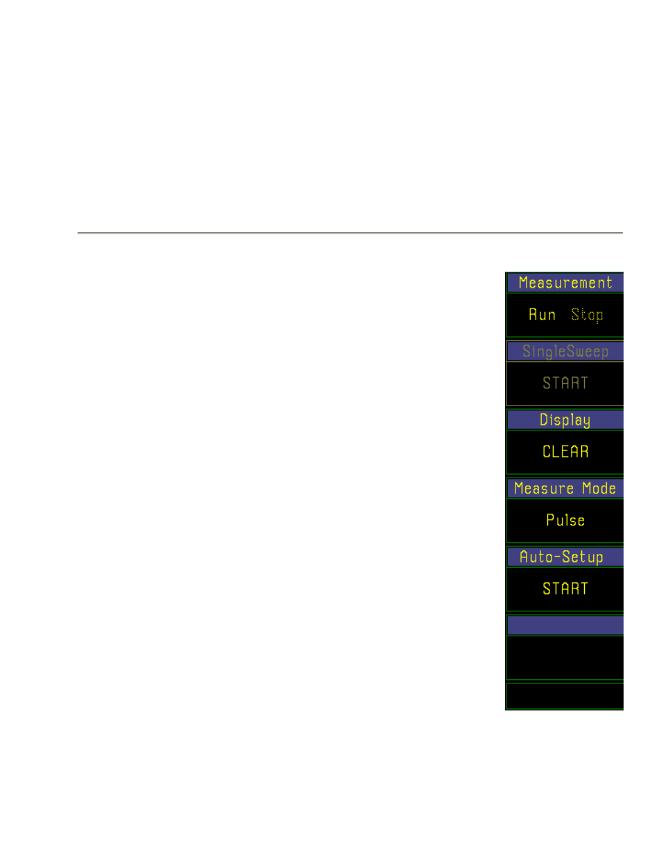 6 top level menu, Table 4-1. top level menu, 6 top level menu -7 | Table 4-1. top level menu -7, Boonton 4500b rf peak power analyzer, Operation | Boonton 4500B Peak Power Meter User Manual | Page 79 / 372