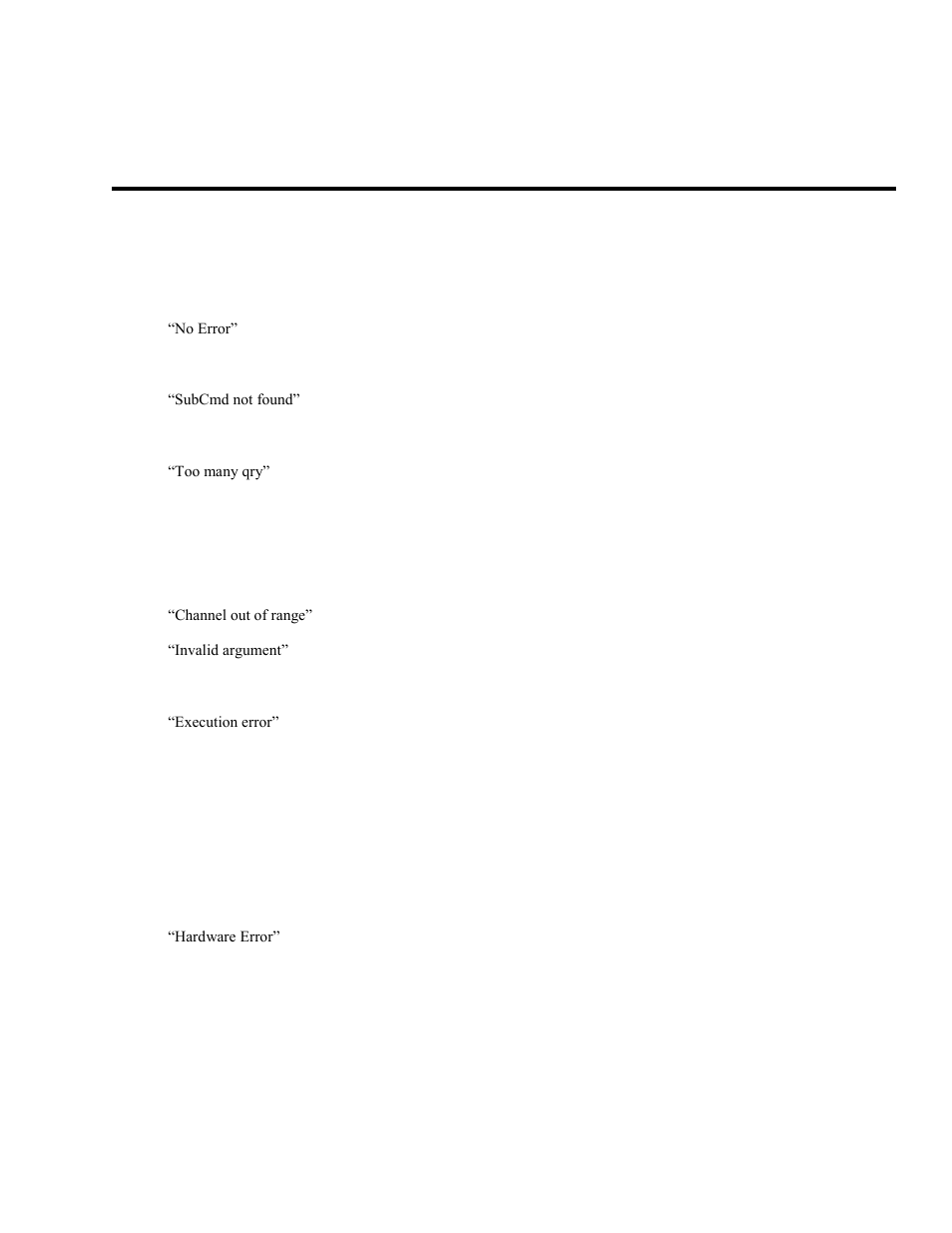 Appendix a scpi error messages, 1 scpi error messages, Appendix a scpi error messages -5 | 1 scpi error messages -5, Boonton 4540 series rf power meter, Appendix a | Boonton 4540 Peak Power Meter User Manual User Manual | Page 259 / 270