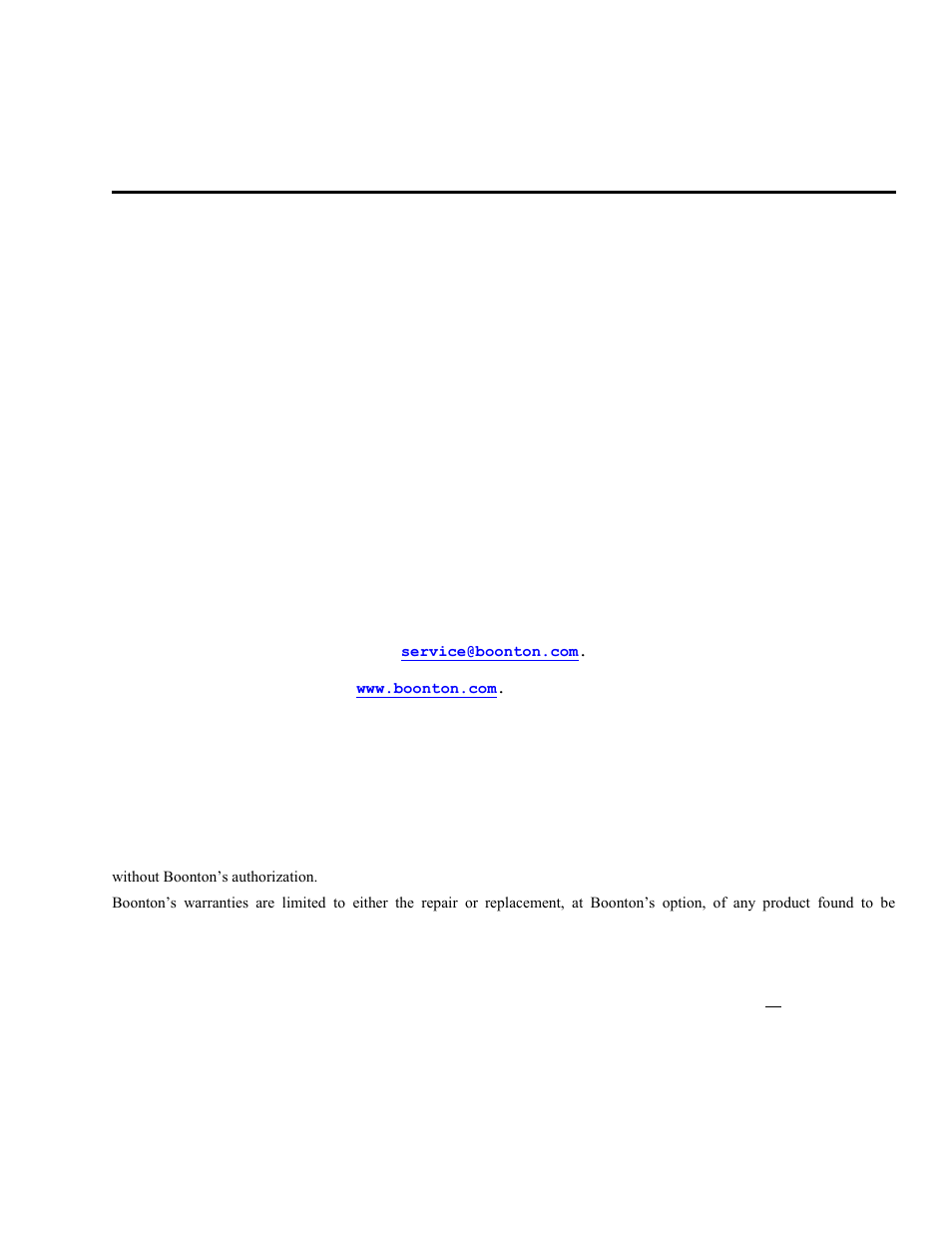 Appendix d warranty & repair, Repair policy, Limited warranty | Appendix d warranty & repair -1, Repair policy -1, Limited warranty -1, Boonton 4540 series rf power meter | Boonton 4540 Peak Power Meter User Manual User Manual | Page 269 / 270