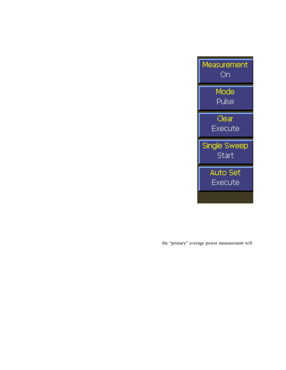 5 measure menu, 5 measure menu -8, Boonton 4540 series rf power meter | Operation | Boonton 4540 Peak Power Meter User Manual User Manual | Page 56 / 270