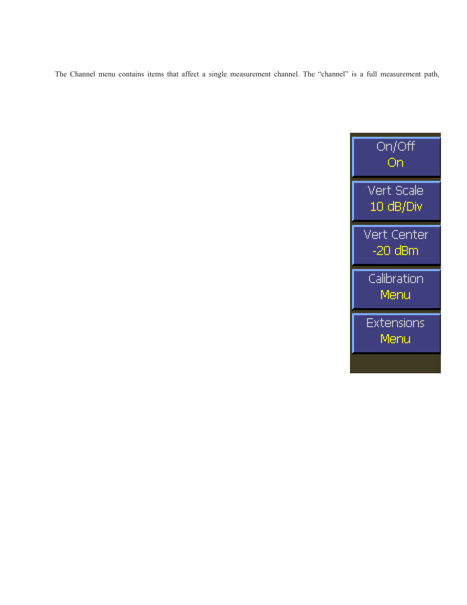 7 channel 1 | 2 menu, 7 channel 1 | 2 menu -11, Boonton 4540 series rf power meter | Operation | Boonton 4540 Peak Power Meter User Manual User Manual | Page 59 / 270