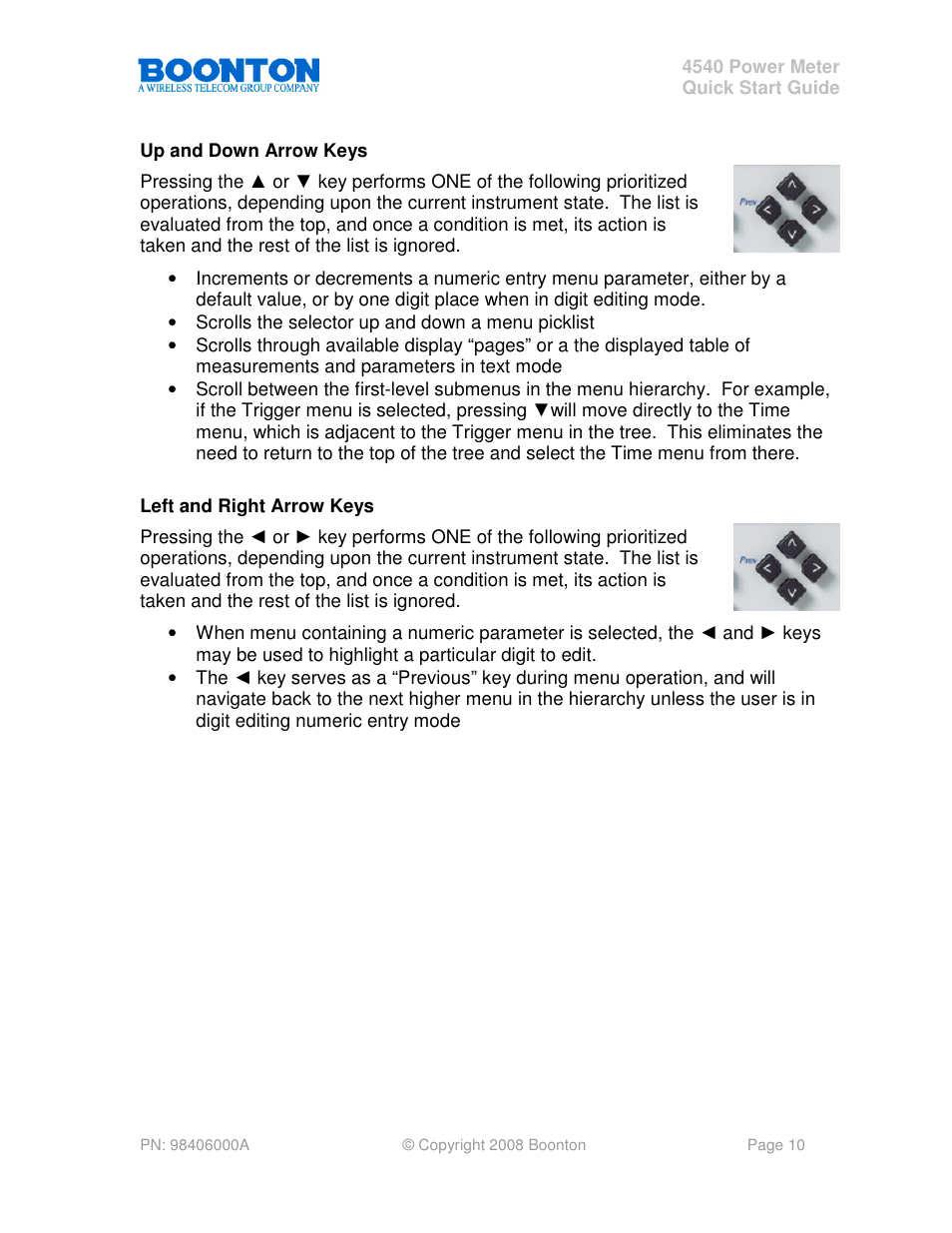 Boonton 4540 Peak Power Meter Quick Start User Manual | Page 10 / 42