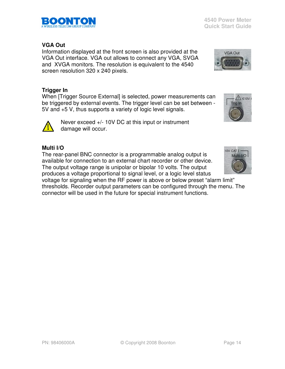 Boonton 4540 Peak Power Meter Quick Start User Manual | Page 14 / 42