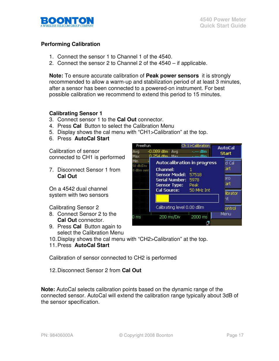 Boonton 4540 Peak Power Meter Quick Start User Manual | Page 17 / 42