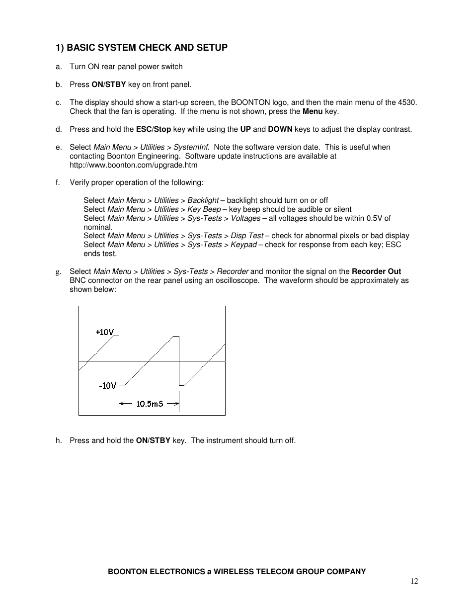 Boonton 4530 Peak Power Meter Service Manual User Manual | Page 12 / 37