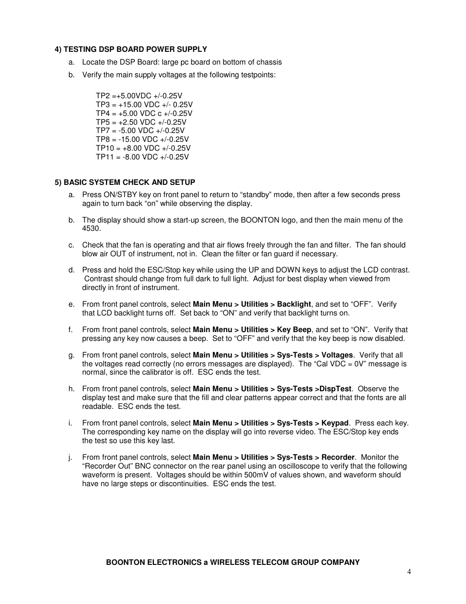 Boonton 4530 Peak Power Meter Service Manual User Manual | Page 4 / 37