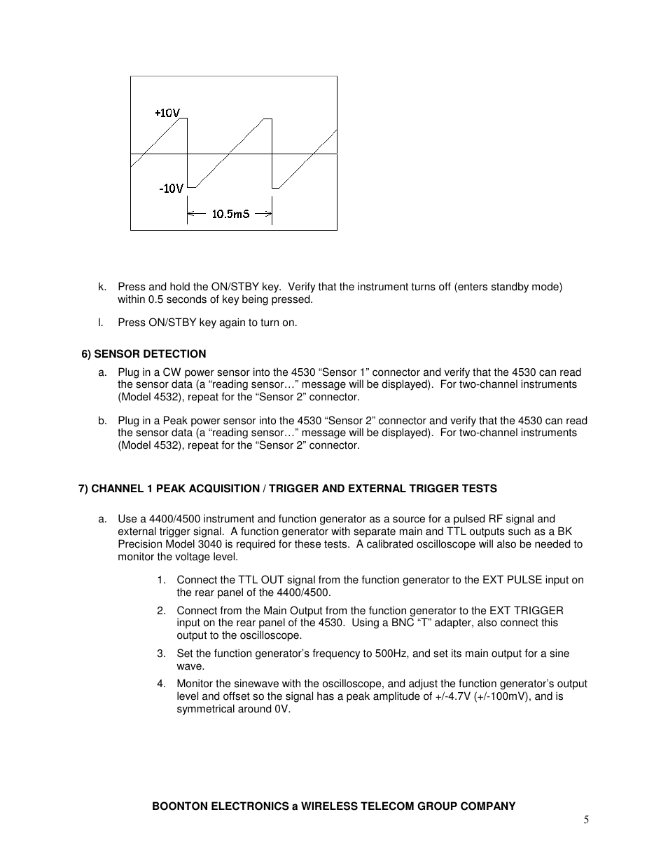 Boonton 4530 Peak Power Meter Service Manual User Manual | Page 5 / 37