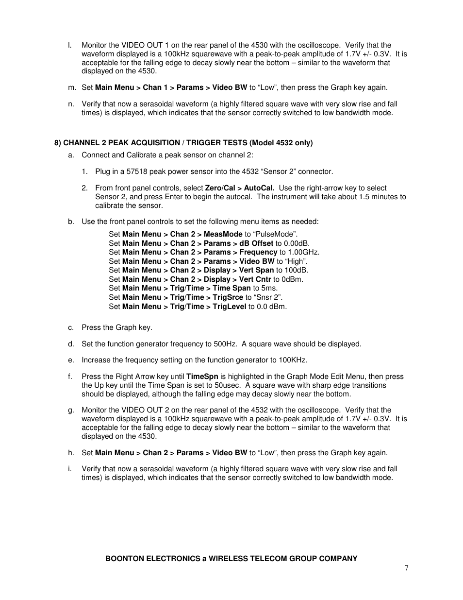 Boonton 4530 Peak Power Meter Service Manual User Manual | Page 7 / 37