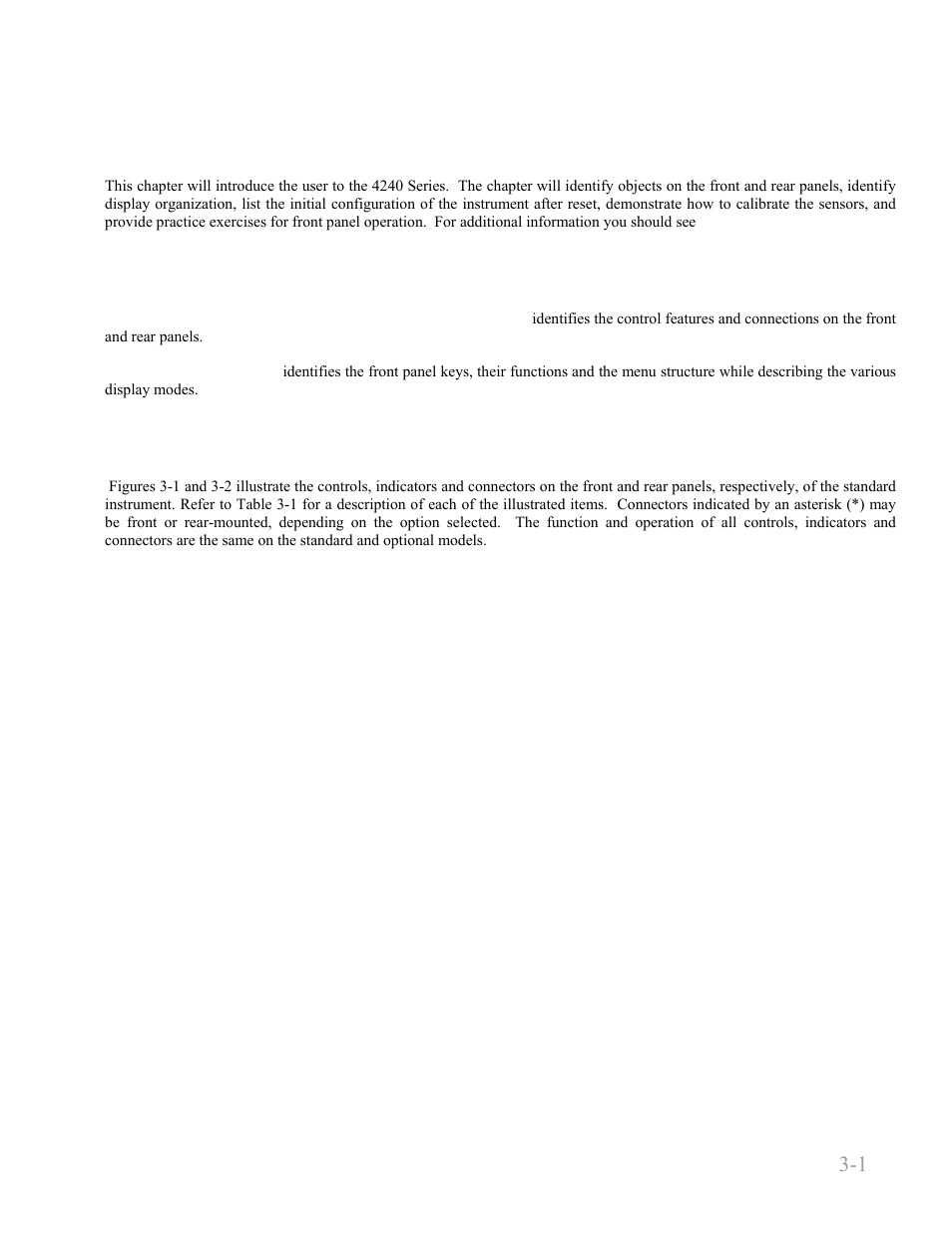 Getting started, 1 organization, 2 operating controls, indicators and connections | Getting started -1, 1 organization -1, Boonton 4240 series rf power meter | Boonton 4240 RF Power Meter User Manual | Page 25 / 128