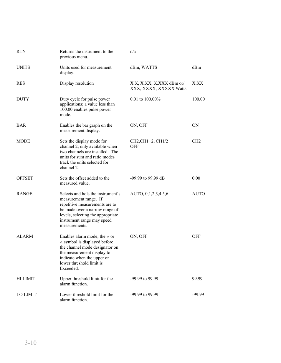 Boonton 4240 series rf power meter, Getting started 3-10 | Boonton 4240 RF Power Meter User Manual | Page 34 / 128