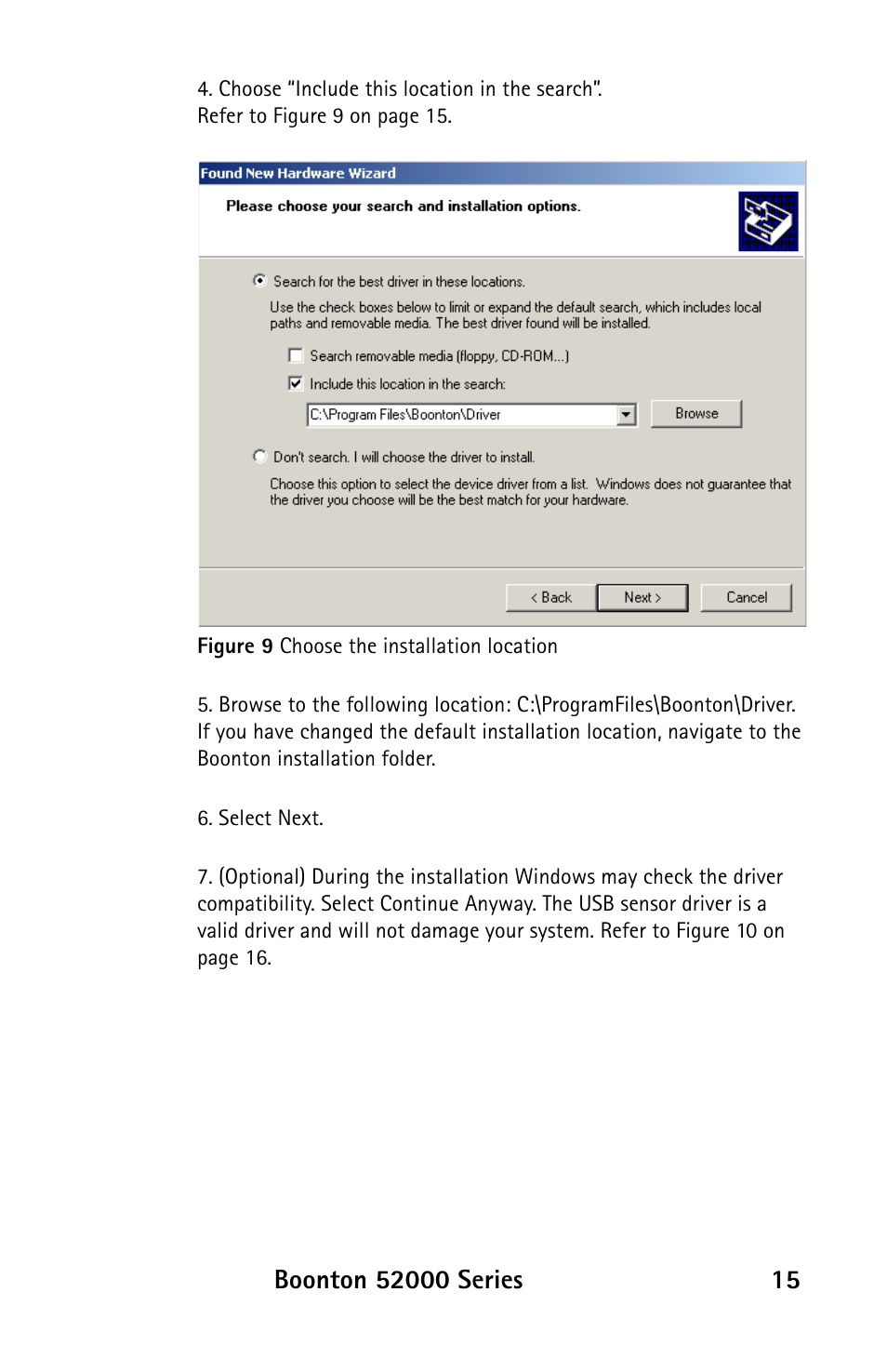 Boonton 52000 Series USB CW Power Sensor User Manual | Page 15 / 68
