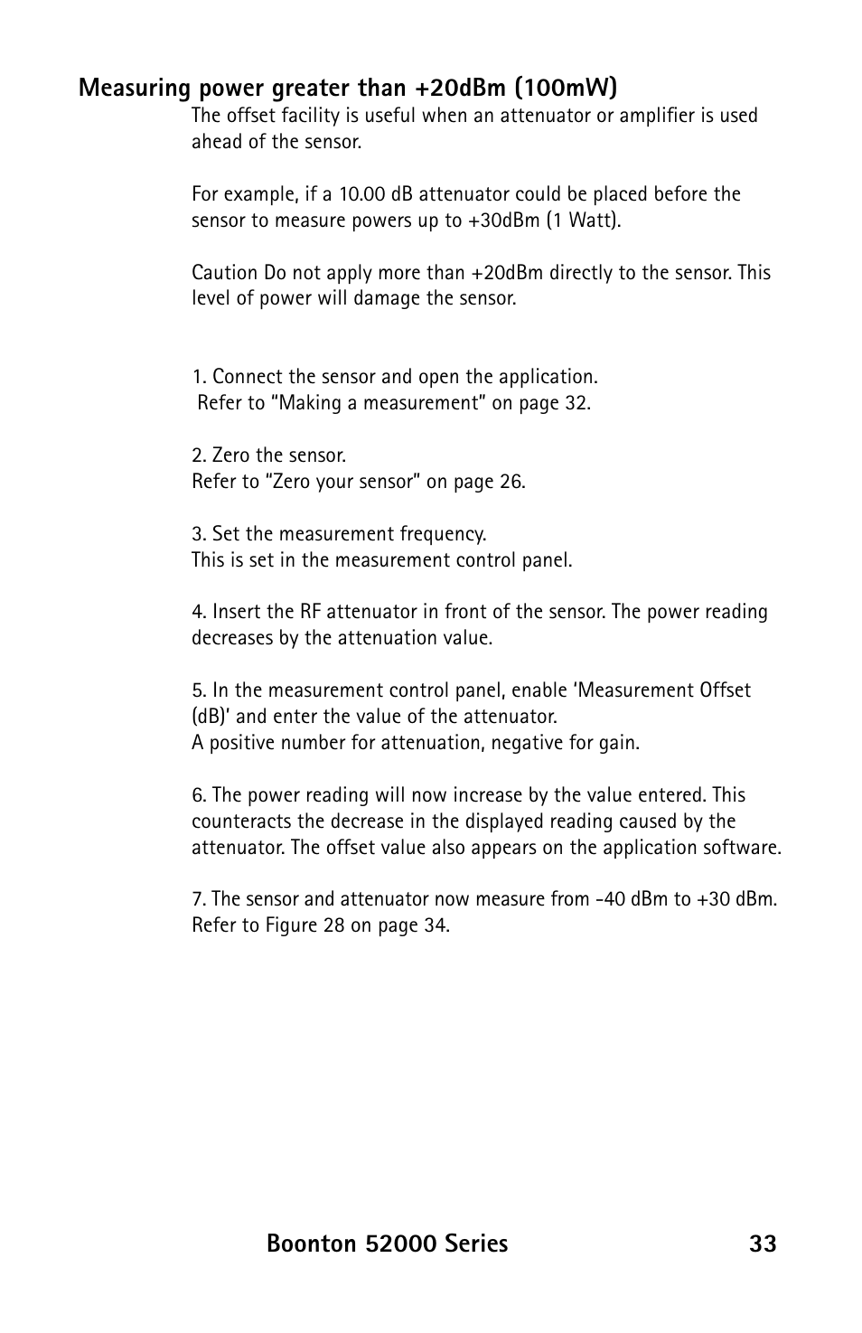 Boonton 52000 Series USB CW Power Sensor User Manual | Page 33 / 68