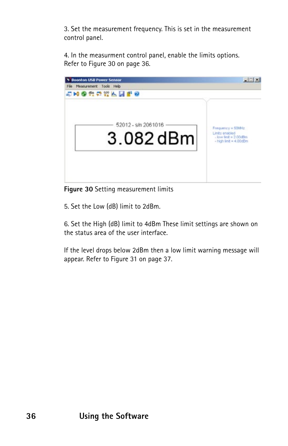 Boonton 52000 Series USB CW Power Sensor User Manual | Page 36 / 68