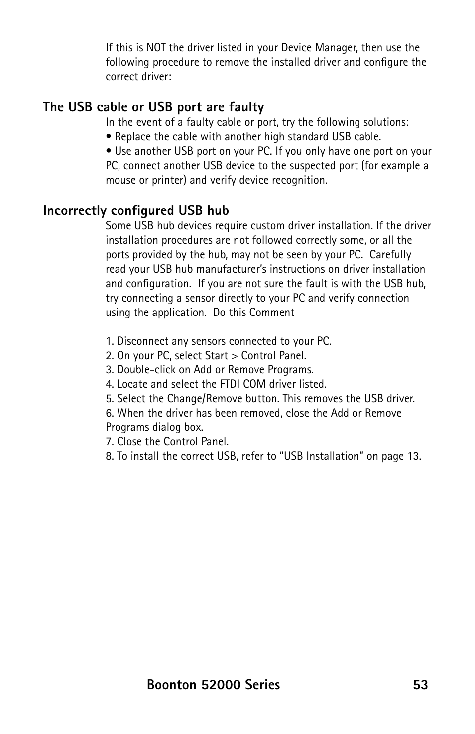 Boonton 52000 Series USB CW Power Sensor User Manual | Page 53 / 68