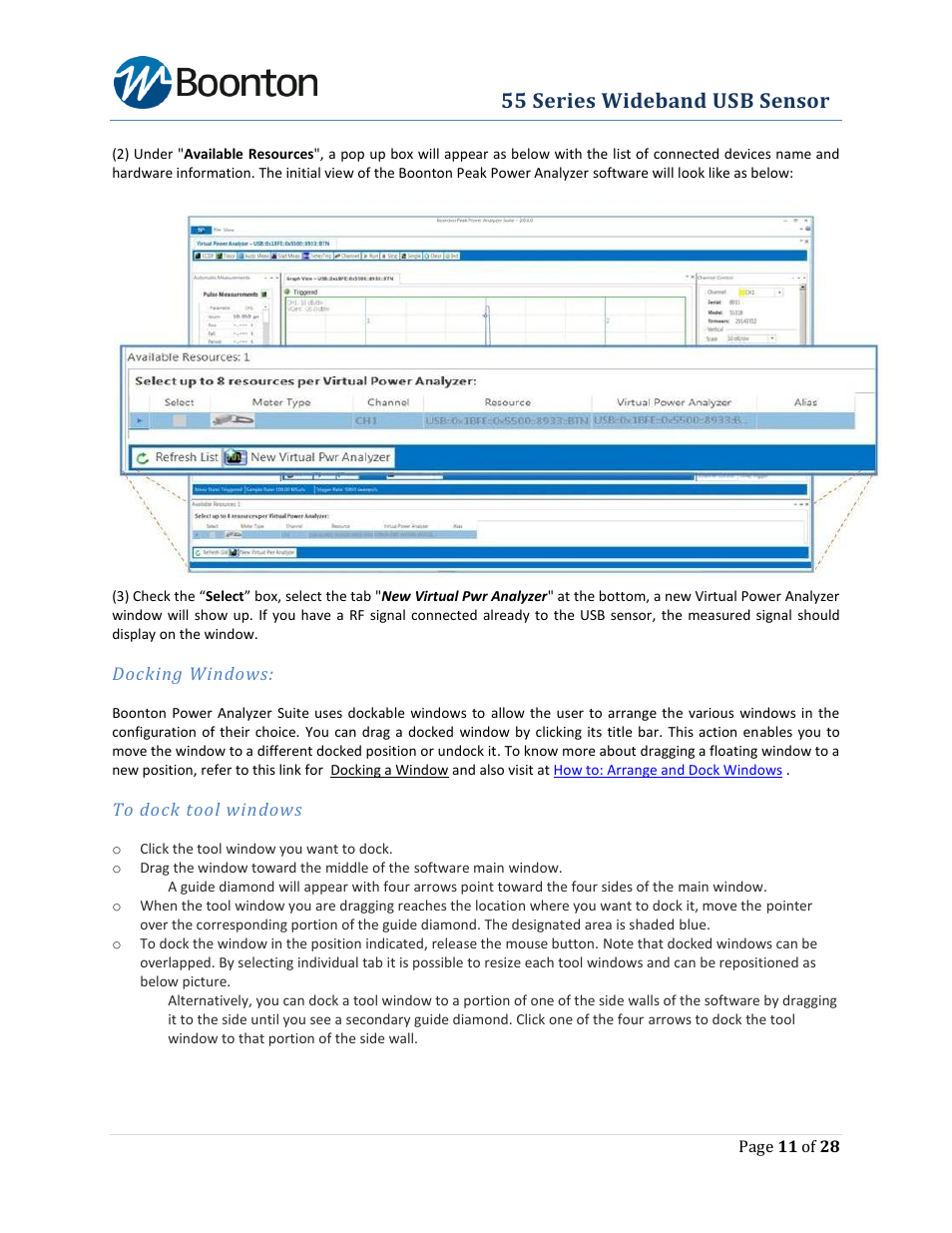 55 series wideband usb sensor | Boonton The New 55 Series Wideband USB Power Sensor User Manual | Page 11 / 28