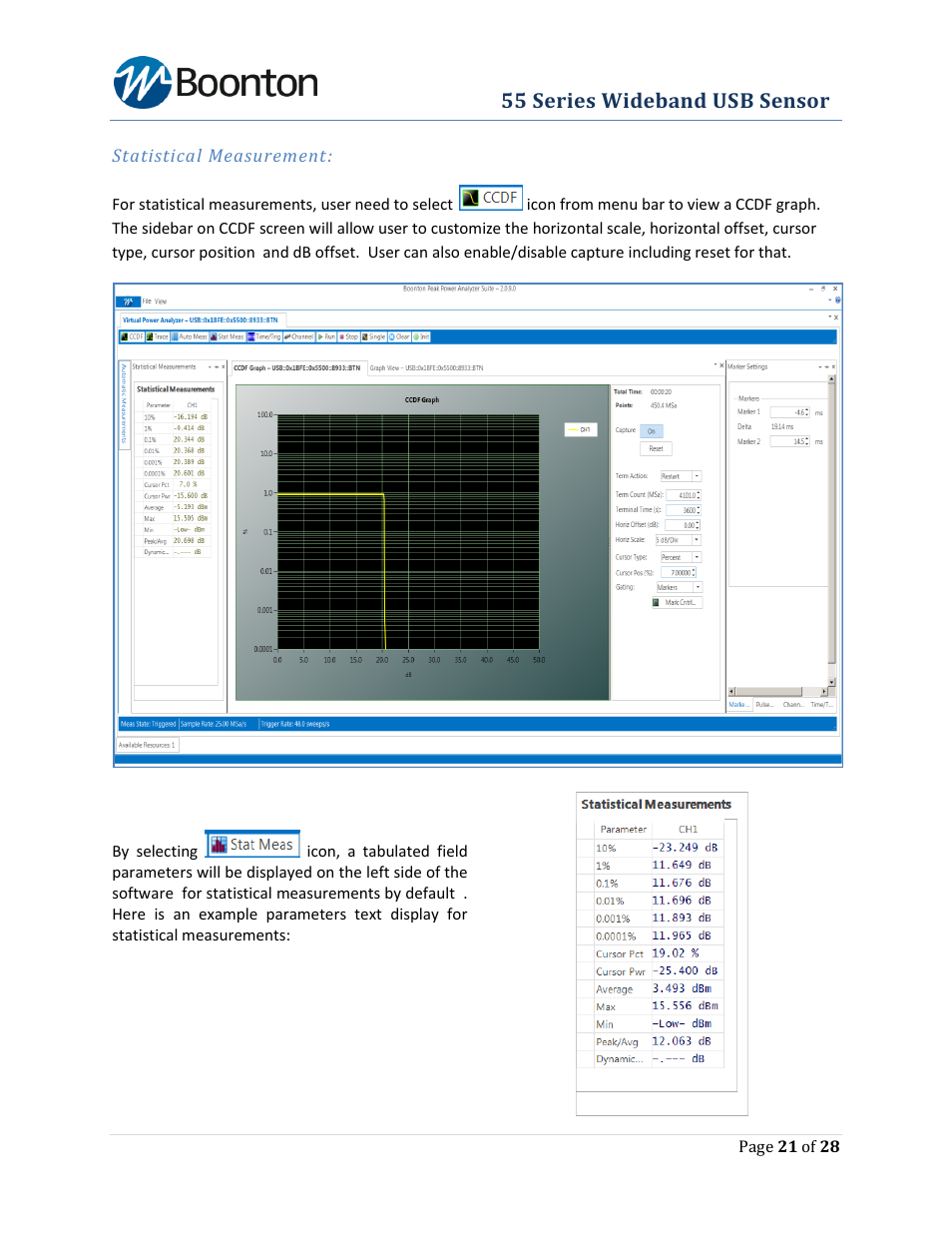 Boonton The New 55 Series Wideband USB Power Sensor User Manual | Page 21 / 28
