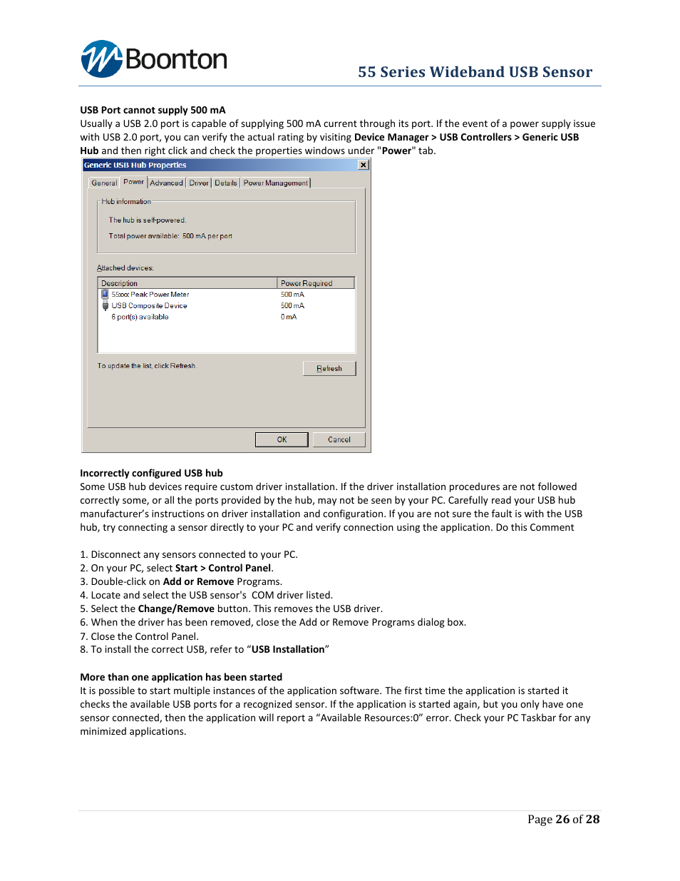 Boonton The New 55 Series Wideband USB Power Sensor User Manual | Page 26 / 28