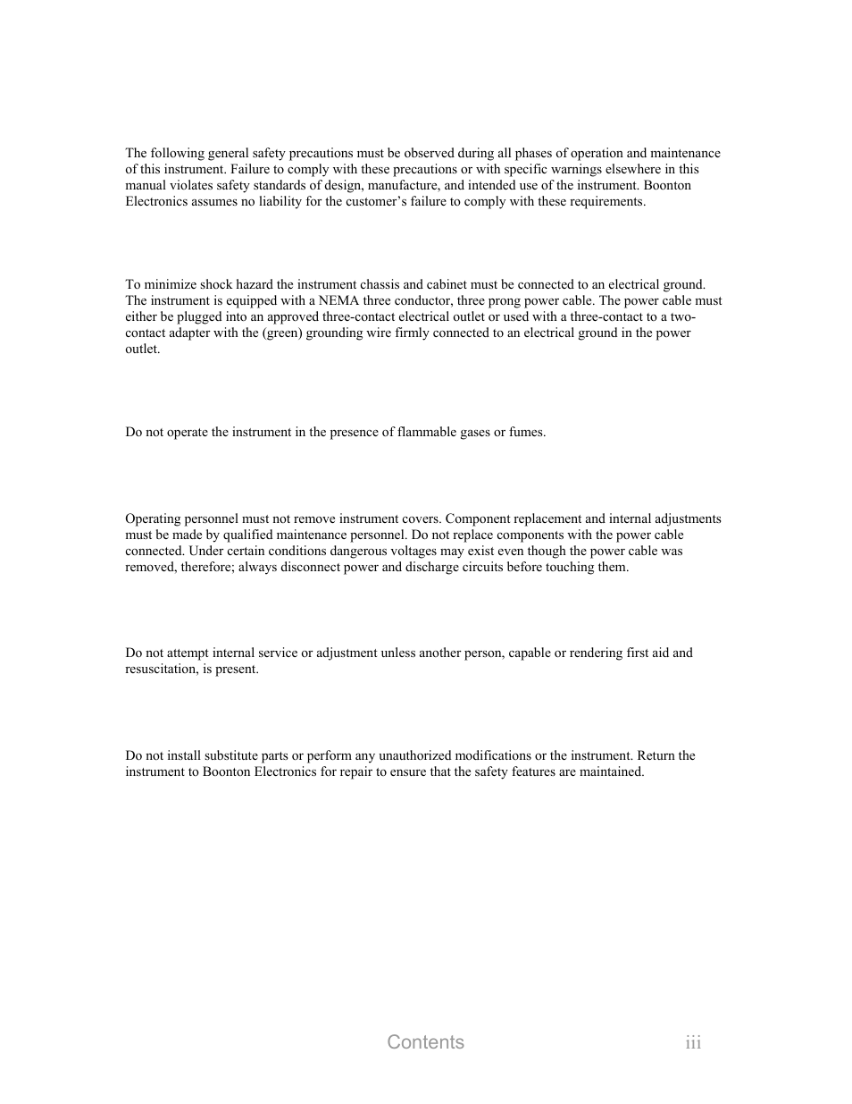 Boonton 9240 series rf voltmeter | Boonton 9240 RF Voltmeter User Manual | Page 3 / 100