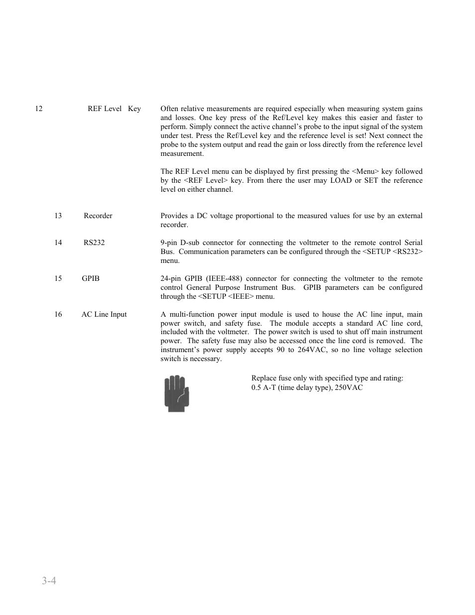 Boonton 9240 series rf voltmeter, Getting started 3-4 | Boonton 9240 RF Voltmeter User Manual | Page 30 / 100