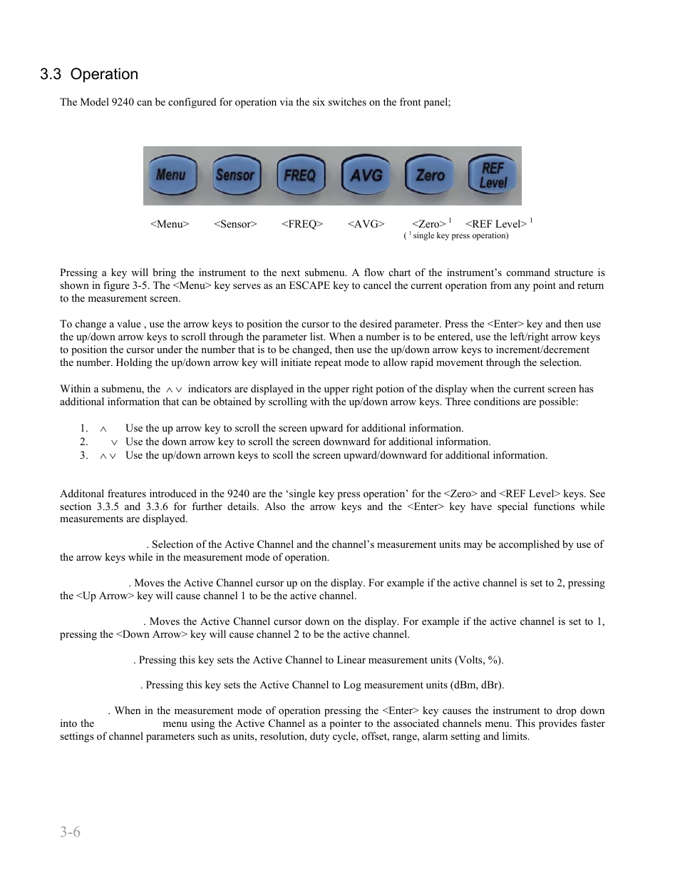 3 operation, 3 operation -6, Boonton 9240 series rf voltmeter | Getting started 3-6 | Boonton 9240 RF Voltmeter User Manual | Page 32 / 100