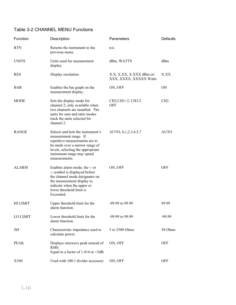 Boonton 9240 series rf voltmeter, Getting started 3-10 | Boonton 9240 RF Voltmeter User Manual | Page 36 / 100