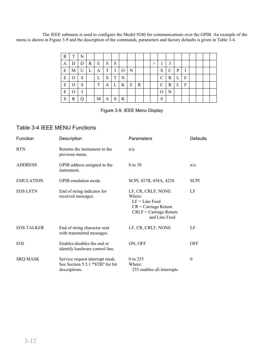 Boonton 9240 series rf voltmeter, Getting started 3-12 | Boonton 9240 RF Voltmeter User Manual | Page 38 / 100