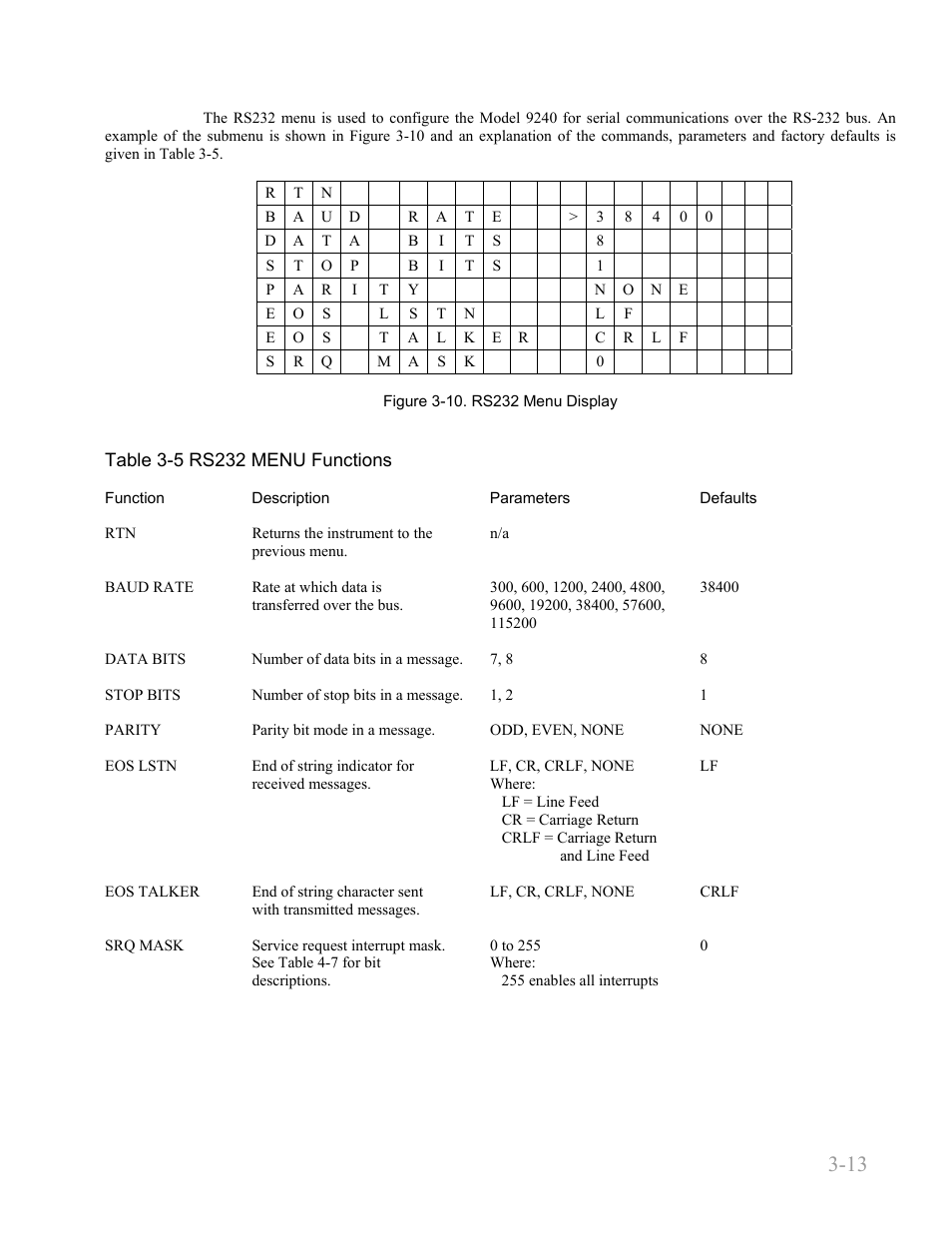 Boonton 9240 series rf voltmeter, Getting started 3-13 | Boonton 9240 RF Voltmeter User Manual | Page 39 / 100