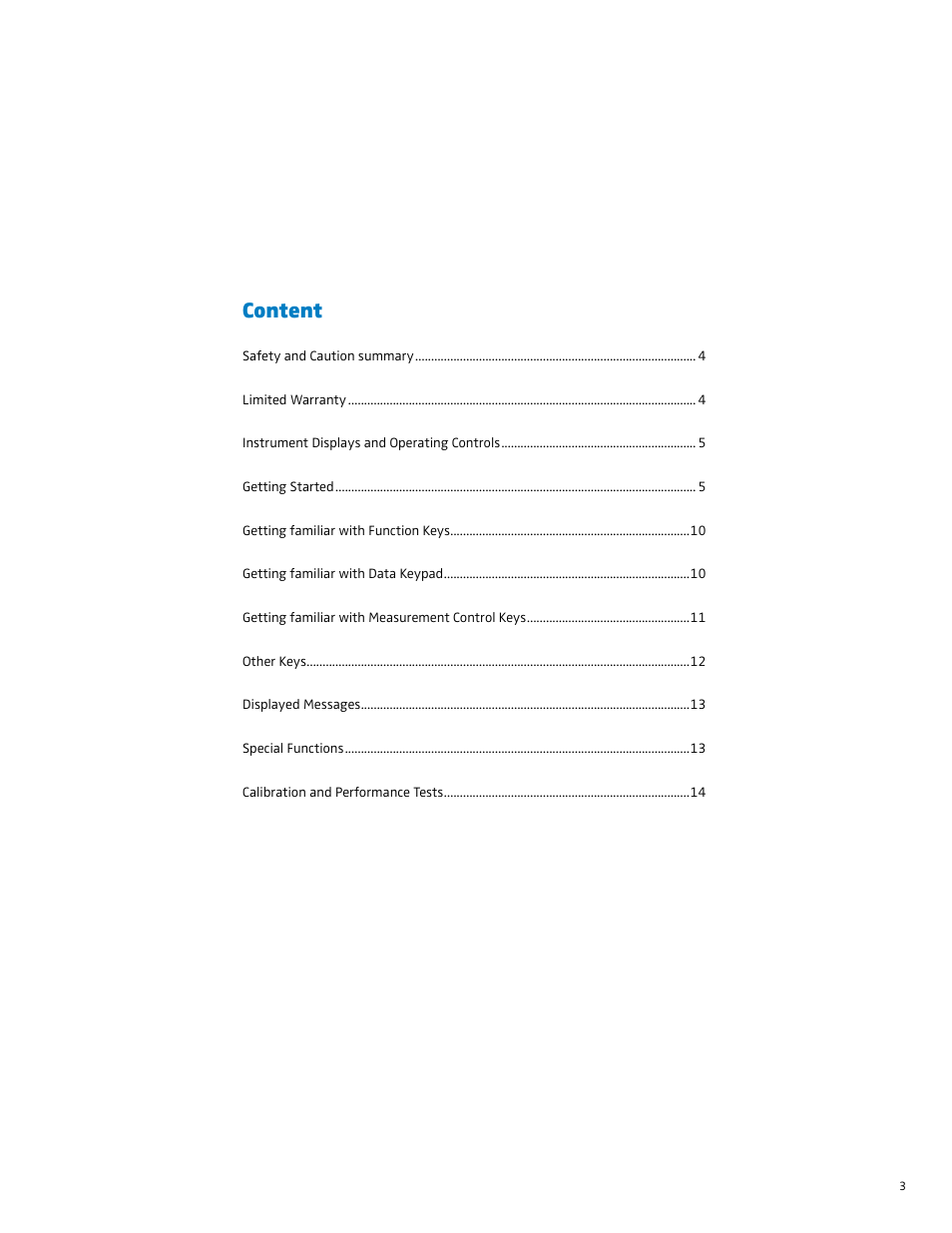 Content | Boonton 8201 Modulation Analyzer Quick Start User Manual | Page 3 / 14