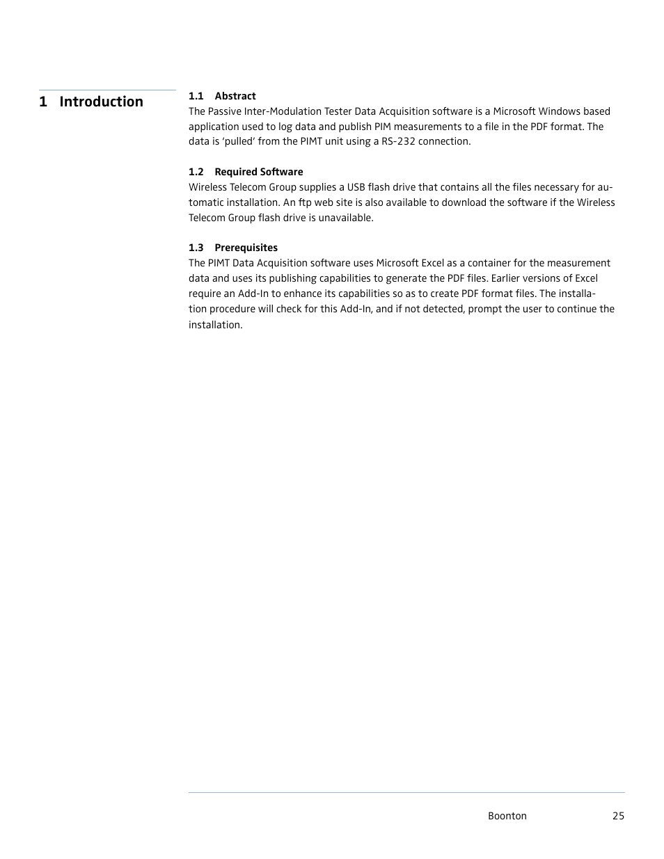 1 introduction | Boonton PIM 21 User Manual User Manual | Page 25 / 31