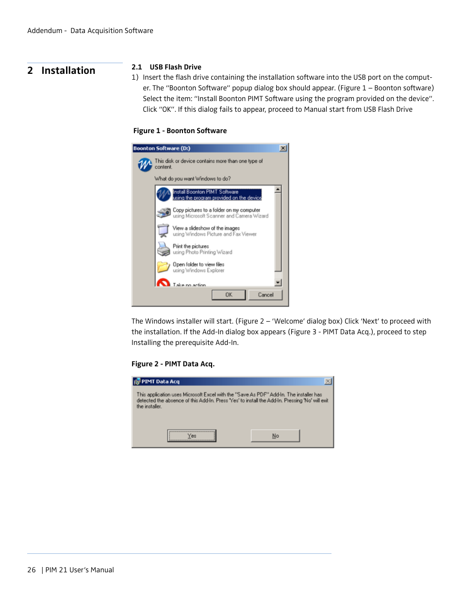 2 installation | Boonton PIM 21 User Manual User Manual | Page 26 / 31