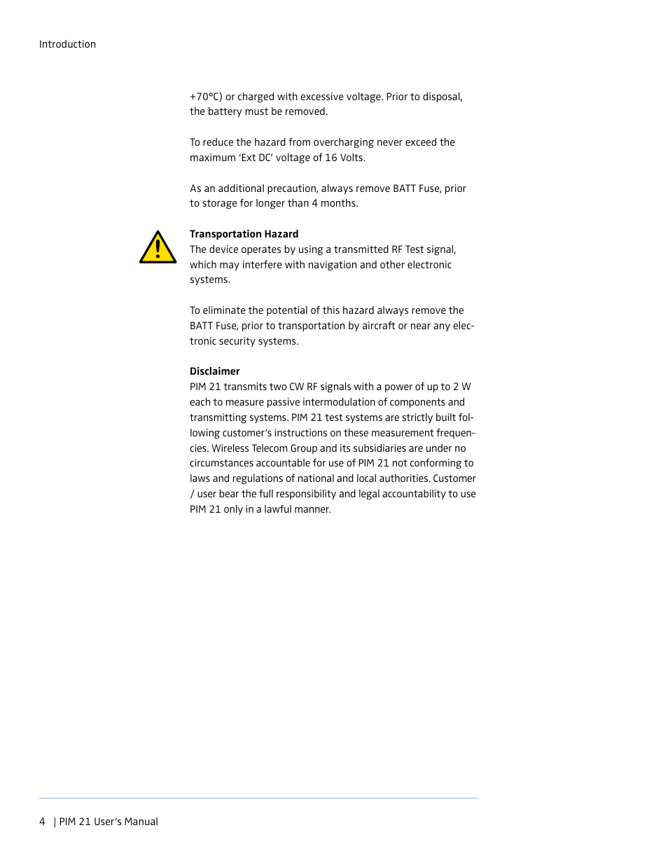 Boonton PIM 21 User Manual User Manual | Page 4 / 31