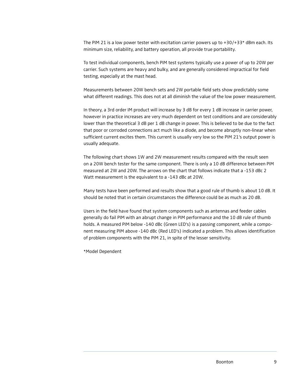 Boonton PIM 21 User Manual User Manual | Page 9 / 31