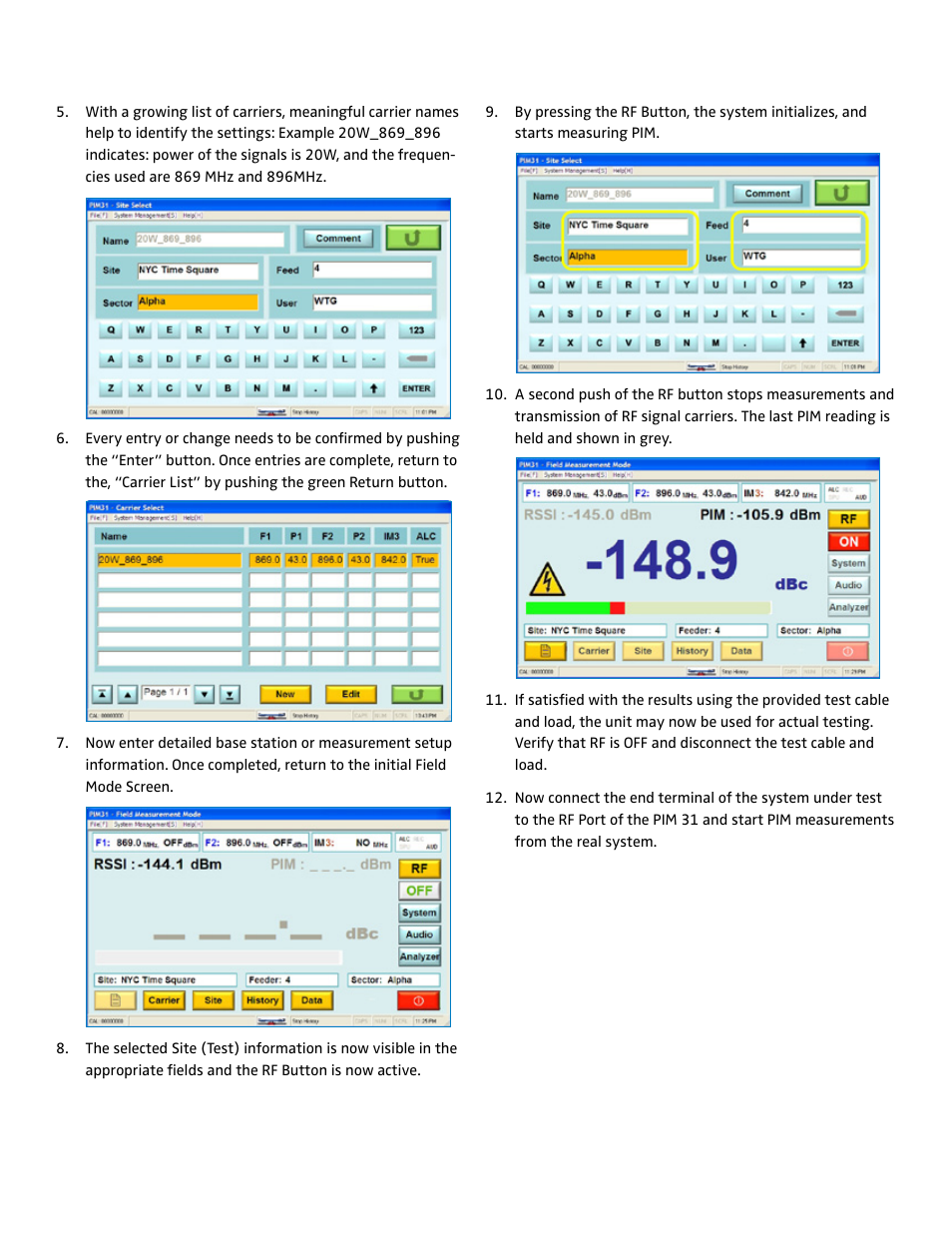 Boonton PIM 31 Quick Start User Manual | Page 5 / 6