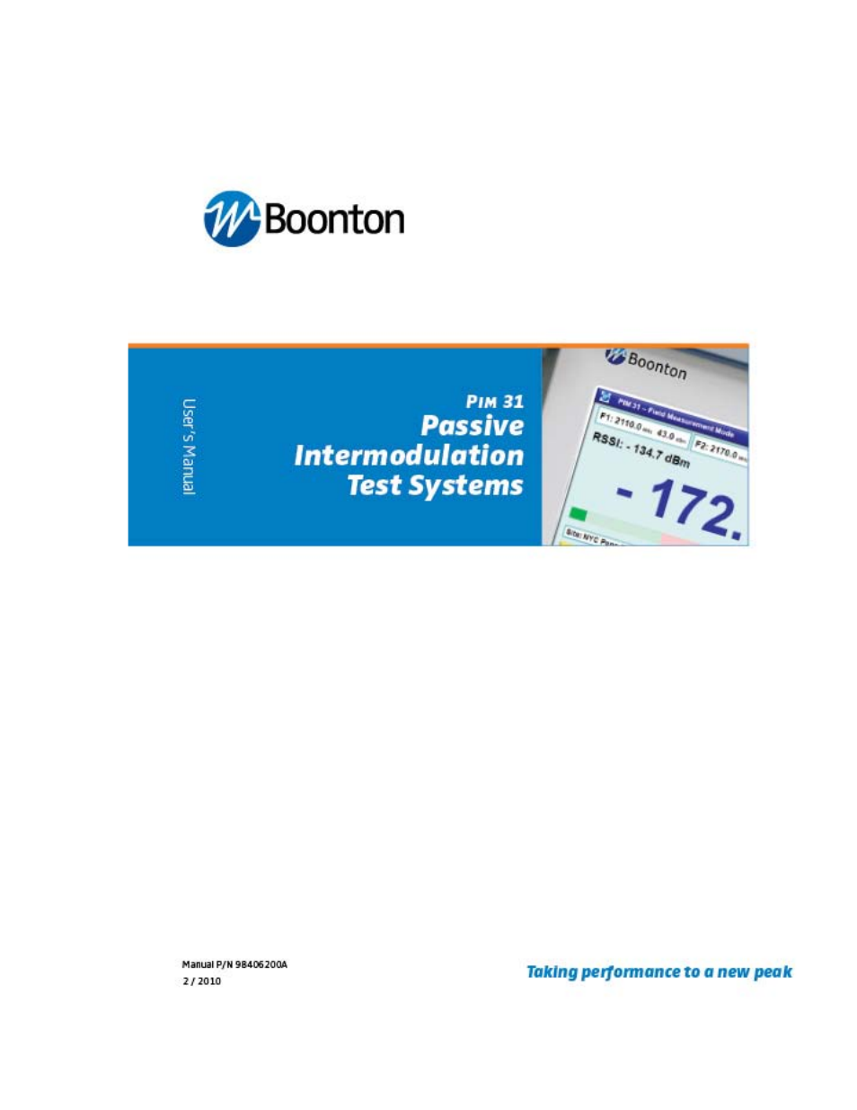 Boonton PIM 31 User Manual User Manual | 110 pages