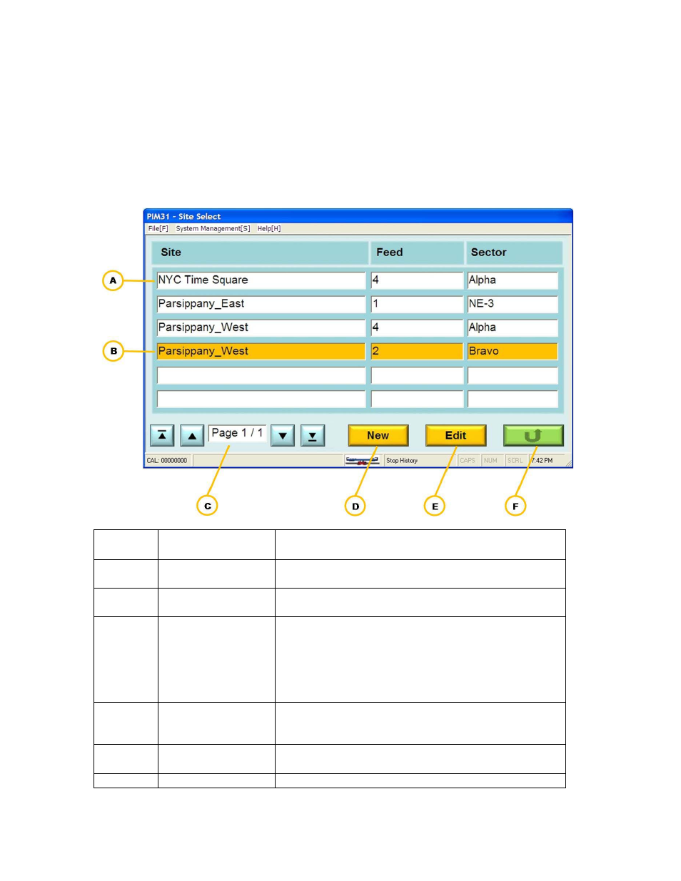 3 site entry, Site entry | Boonton PIM 31 User Manual User Manual | Page 37 / 110