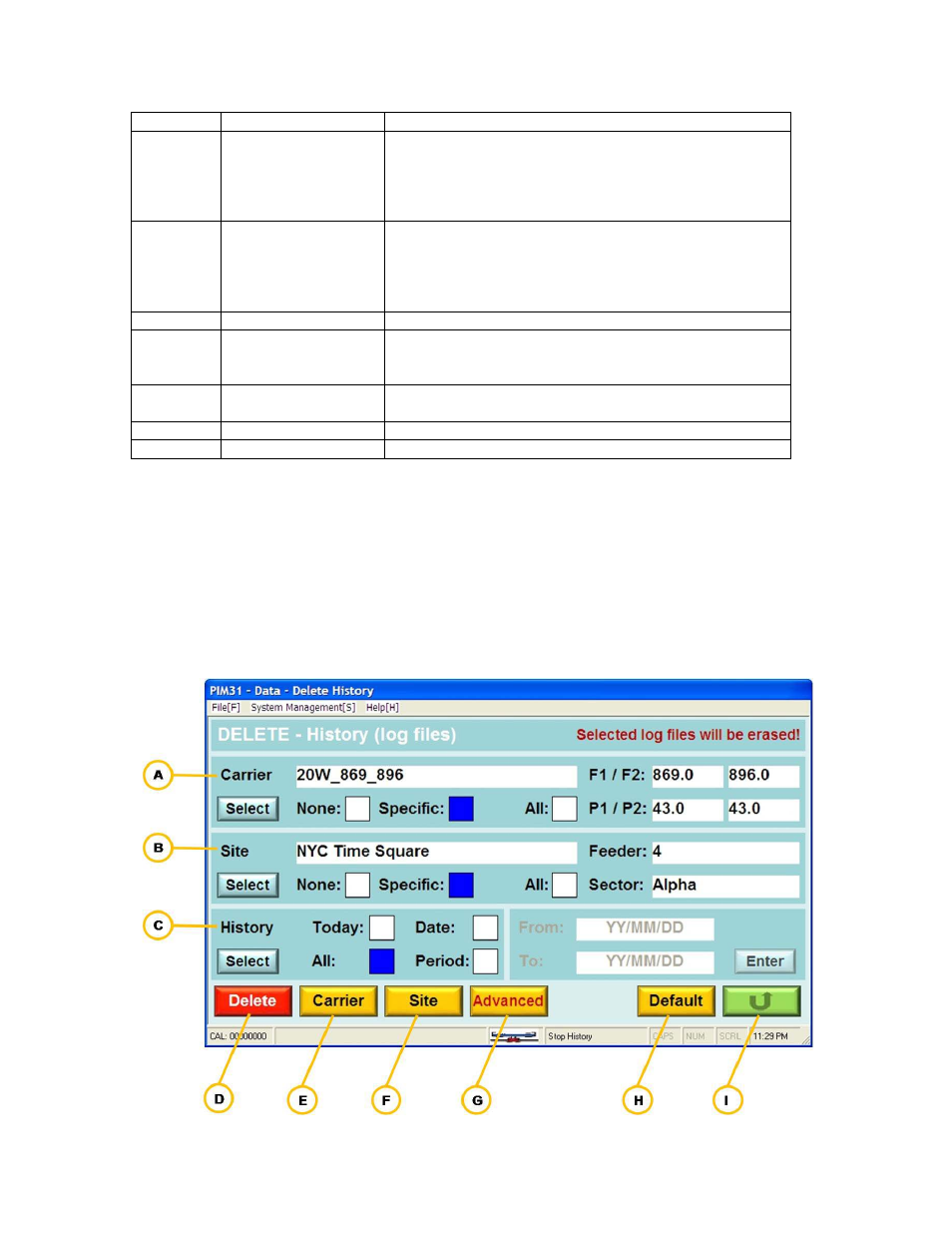 10 data delete log files, Data delete log files | Boonton PIM 31 User Manual User Manual | Page 44 / 110