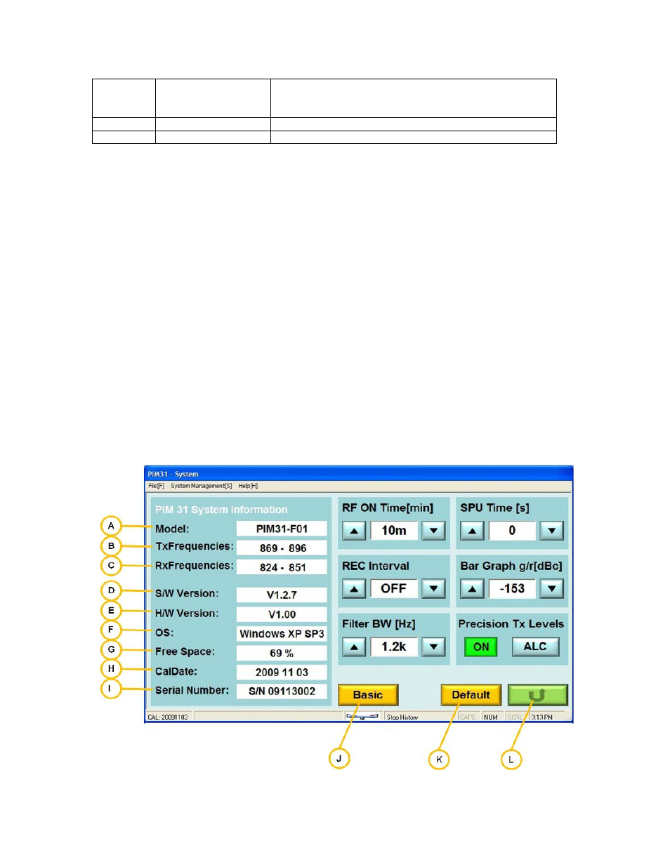 3 system menu, System menu | Boonton PIM 31 User Manual User Manual | Page 47 / 110