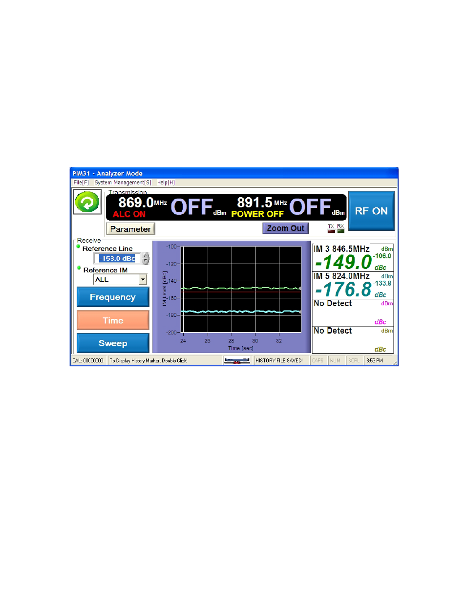 2 time mode, Time mode | Boonton PIM 31 User Manual User Manual | Page 57 / 110