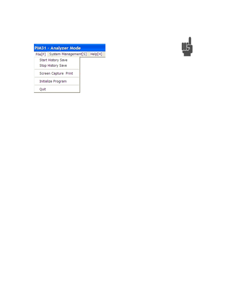 Initialize program, 4 quit, Quit | Boonton PIM 31 User Manual User Manual | Page 64 / 110