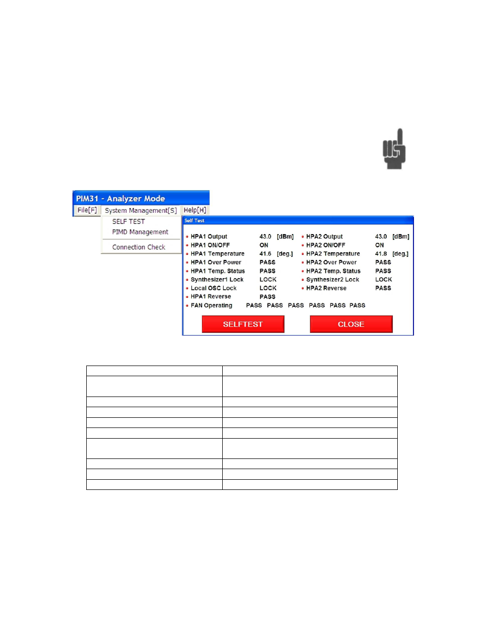 2 system management, 1 self check, System management | Self check | Boonton PIM 31 User Manual User Manual | Page 65 / 110