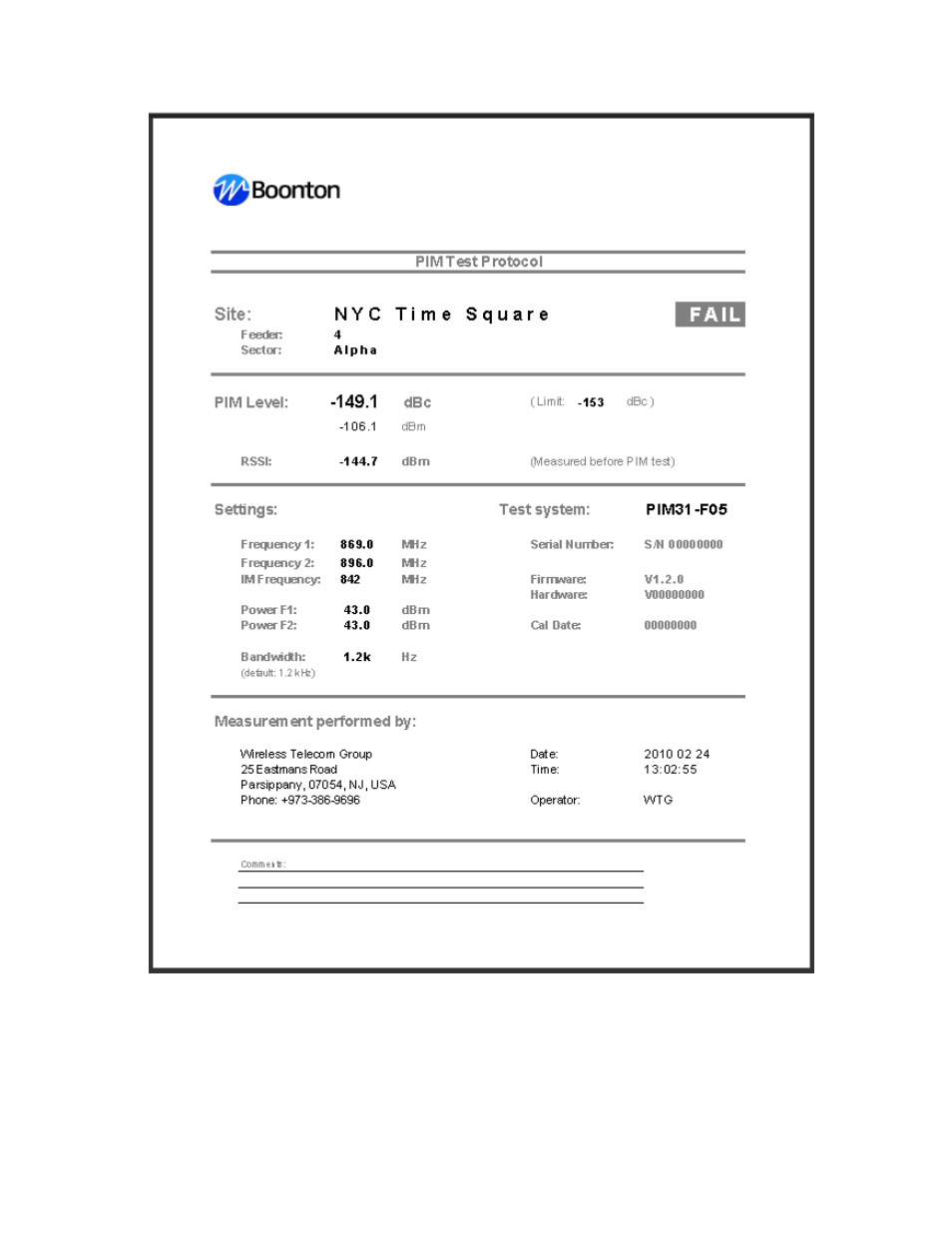 Boonton PIM 31 User Manual User Manual | Page 76 / 110