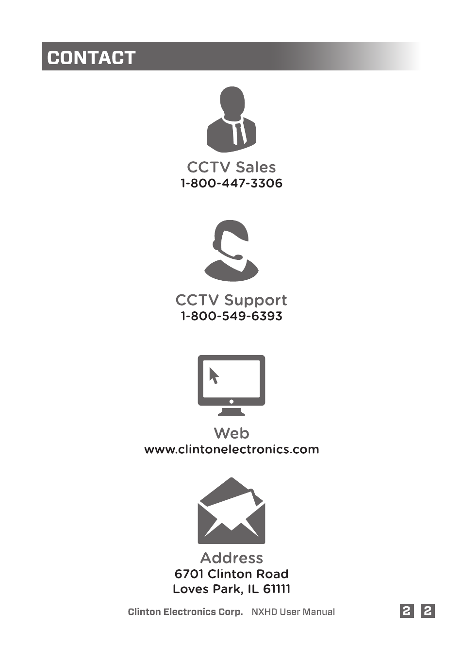 Clinton Electronics NXHD OSD User Manual | Page 27 / 28