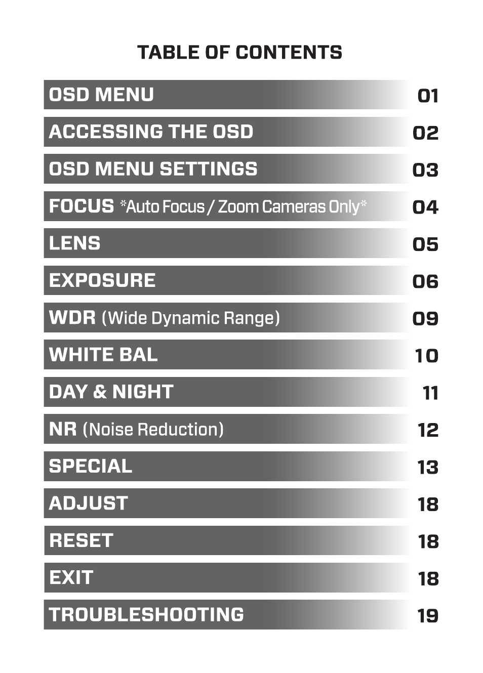 Clinton Electronics NXHD OSD User Manual | Page 5 / 28