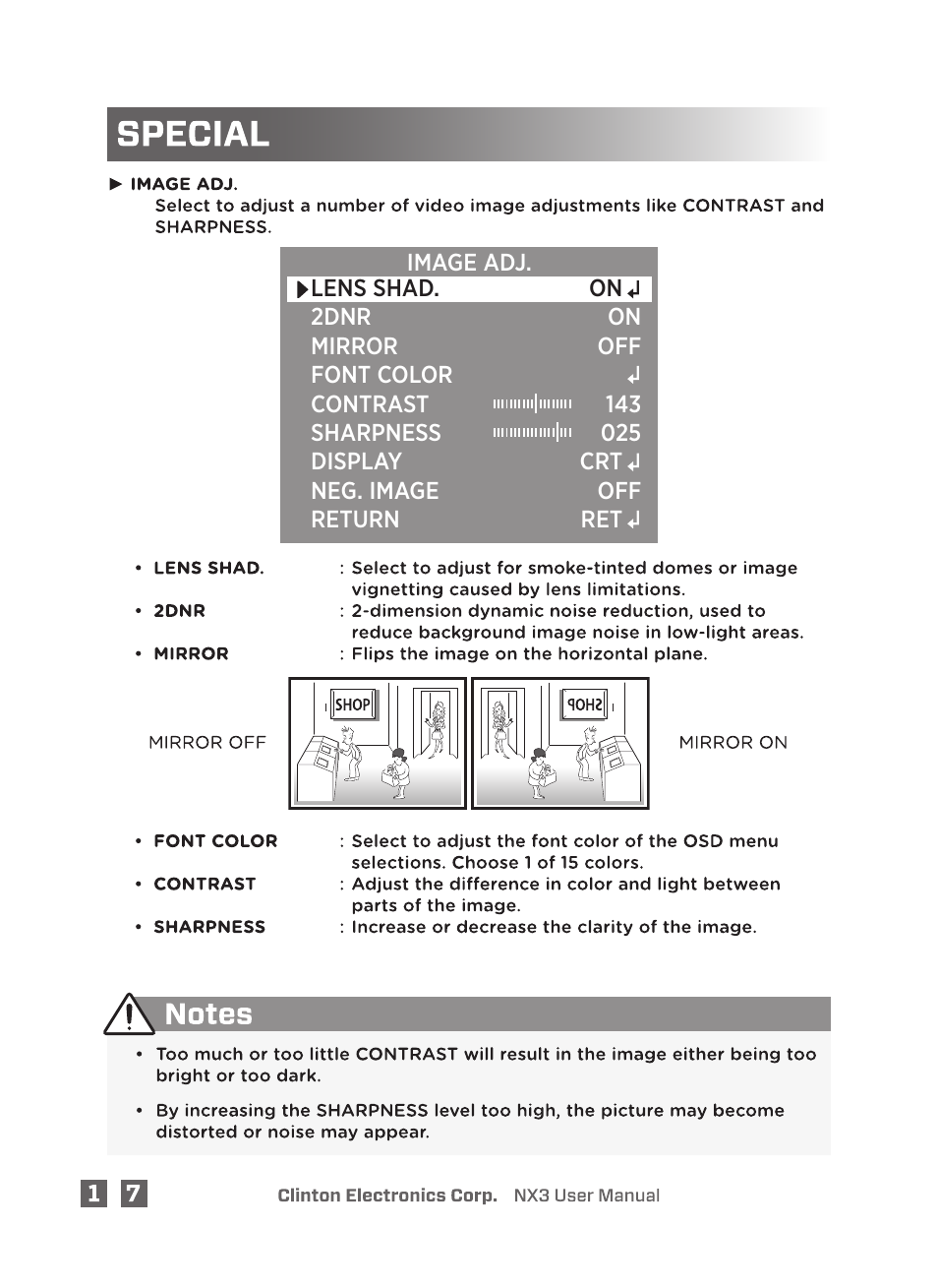 Clinton Electronics NX3 DSP User Manual | Page 22 / 26