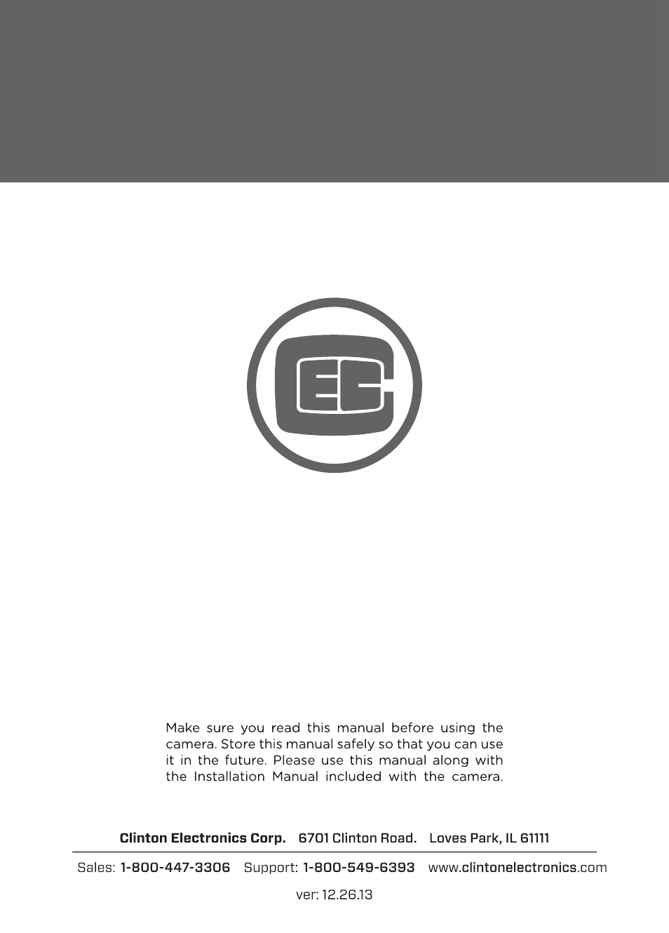 Clinton Electronics P1 OSD User Manual | Page 18 / 18